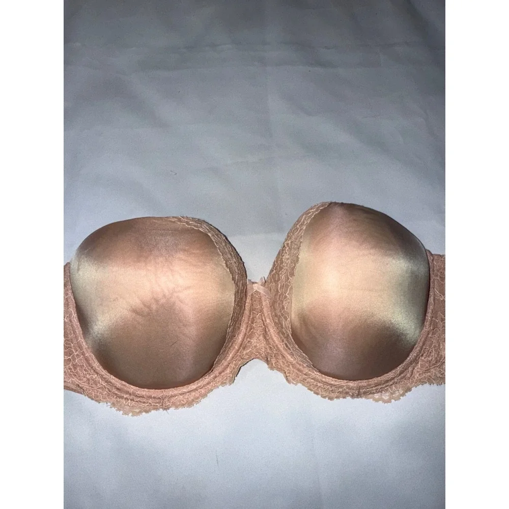 Victorias Secret‎ Dream Angels Multi-Way Strapless Bra Tan Lace 36DDD Underwire